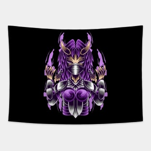 Artwork Illustration Armored Demon Ninja Girl Tapestry