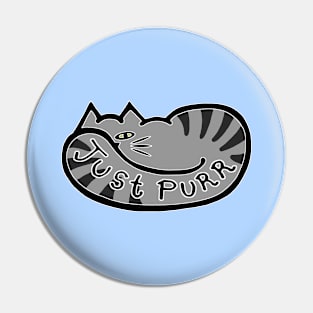 JUST PURR, Tabby Cat Pin