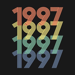 Cool Retro Year 1997 - Made In 1997 - 25 Years Old, 25th Birthday Gift For Men & Women T-Shirt