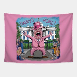 Trump Pink Daddys Home 2024 Tapestry