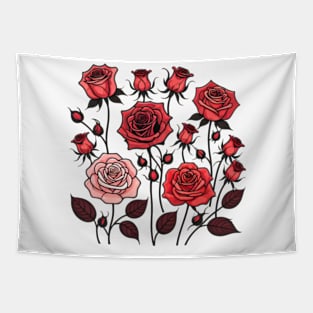 Red Roses Tapestry