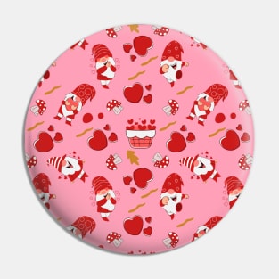 Valentines Day 2022 Gnomes Heart Pattern Pin