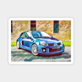 Blue Renault Clio V6 Magnet