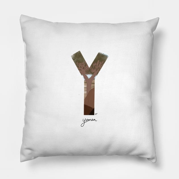 Bucket list destination - Yemen Pillow by gabbadelgado