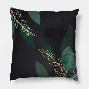 Natural Green watercolor Pillow