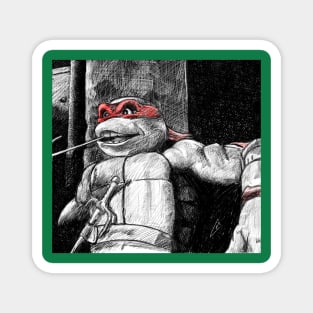 Teenage Mutant Ninja Turtles - Raphael B&W Magnet