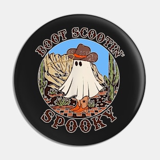 Copy of Vintage boot scoot spooky cowboy ghost groovy retro halloween Pin