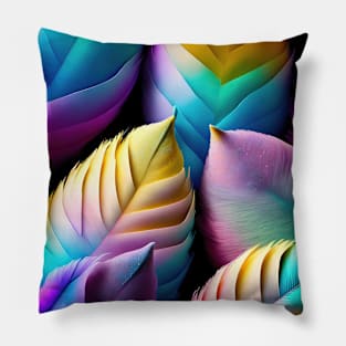 Abstract bright coloured feathers illustration Pillow