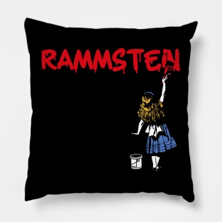 ramms ll girls with red paint Pillow