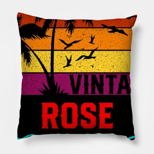 Vintage Rose Limited Edition, Surname, Name, Second Name Pillow