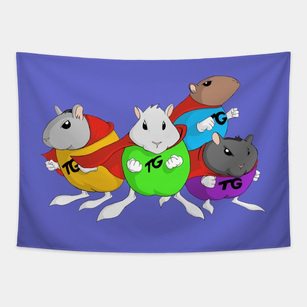 Turbo Gerbils Tapestry by liquidruby