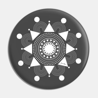 Zen Mandala (white) Pin