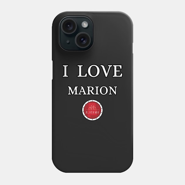 I LOVE MARION | Alabam county United state of america Phone Case by euror-design