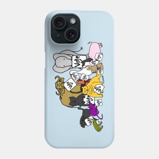 Group of Cute Animals with Vote Signs Phone Case