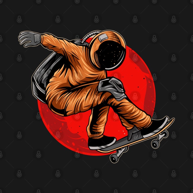 Astronaut Skateboarder by TambuStore