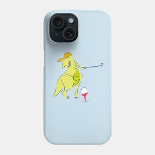 Happy Golfing Dinosaur Phone Case