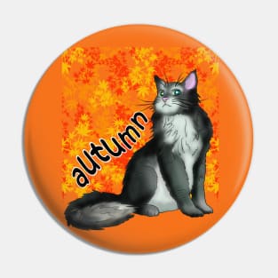 A black and white cat for Autumn Pin