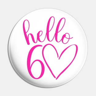 60th birthday pink design Pin