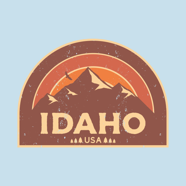Disover Idaho USA Mountain Design - Idaho Usa - T-Shirt