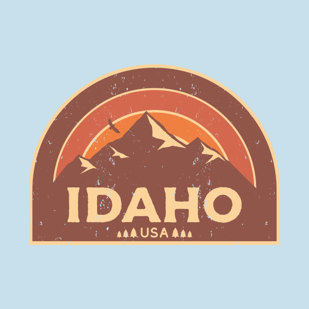 Discover Idaho USA Mountain Design - Idaho Usa - T-Shirt