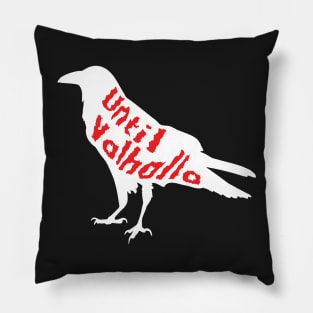 Until Valhalla Odin's Raven Huginn and Muninn Norse Mythology Pillow