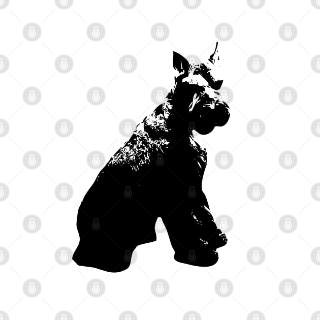 Giant Schnauzer Minimalist Dog Art by ElegantCat