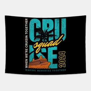 Cruise Squad 2024 Summer Vacation Matching Family Tapestry