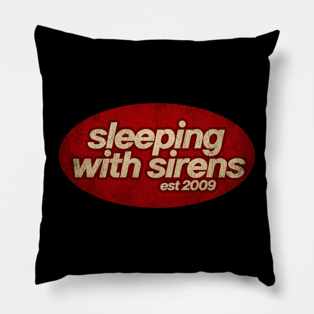 Sleeping With Sirens - Vintage Pillow by Skeletownn