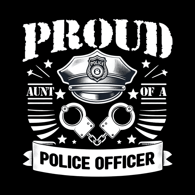 Proud Aunt Of A Police Officer - Thin Blue Line Auntie by cyryley