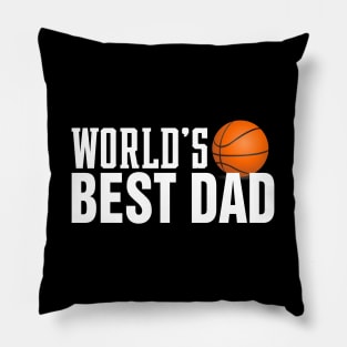 Simple World's Best Dad Typography Basketball Pillow