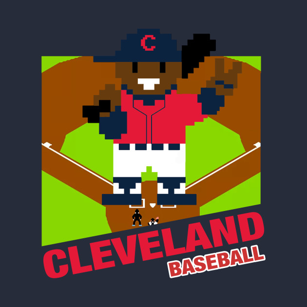 Cleveland Baseball 8 bit pixel art cartridge design - Cleveland Indians