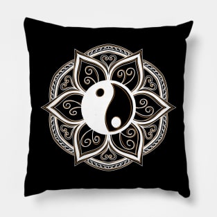Yin and Yang Mandala Pillow