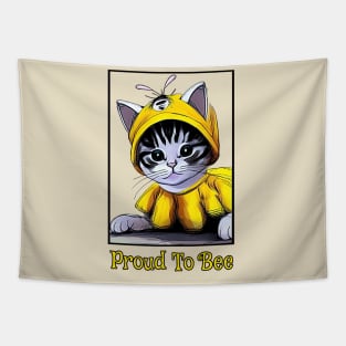 Funny Cat - Proud To Bee Tapestry