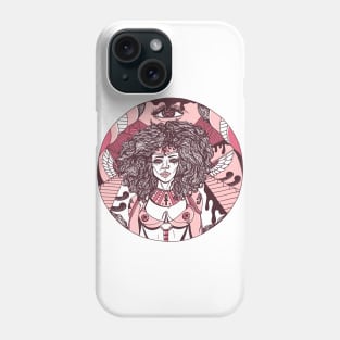 Pink and White Kemet Warrior Phone Case