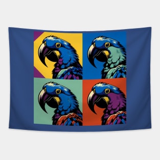 Pop Hyacinth Macaw Art - Cool Birds Tapestry