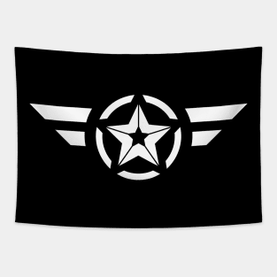 White Star Wings Emblem Logo Tapestry