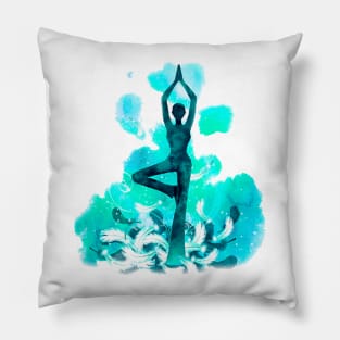 Yoga turquoise Pillow