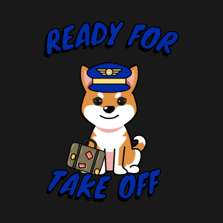 Cute Orange dog is a pilot T-Shirt