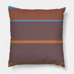 A subtle tailoring of Carolina Blue, Mocha, Deep Taupe, Redwood and Peru stripes. Pillow