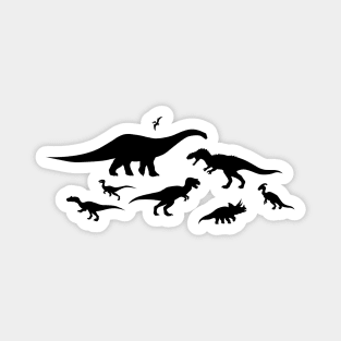 Black and White Dinosaurs Magnet