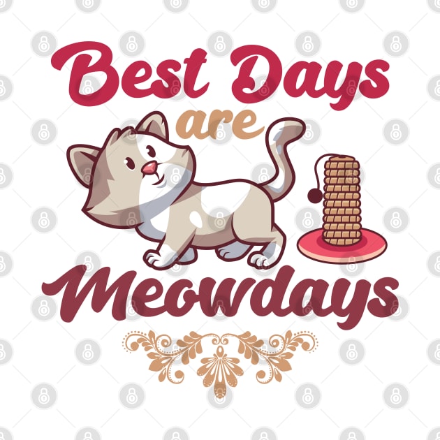 Best Days Are Meowdays Cute Funny Cat Lover Design by alcoshirts