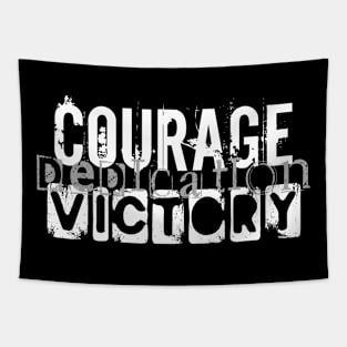 Courage Dedication Victory Tapestry