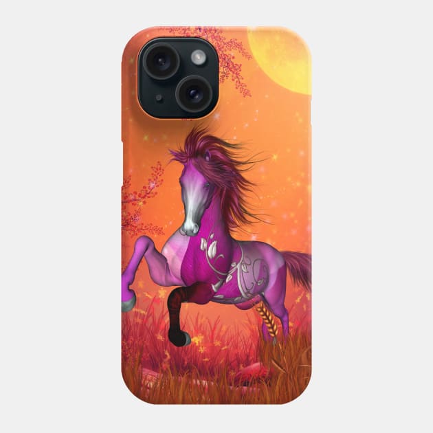 Wonderful fantasy horse in a autumn landscape Phone Case by Nicky2342