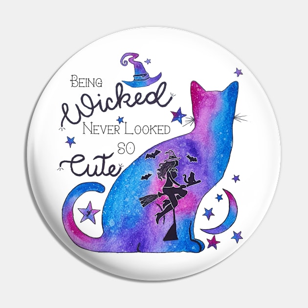 Witchy Cute Cat Pin by TG_Art