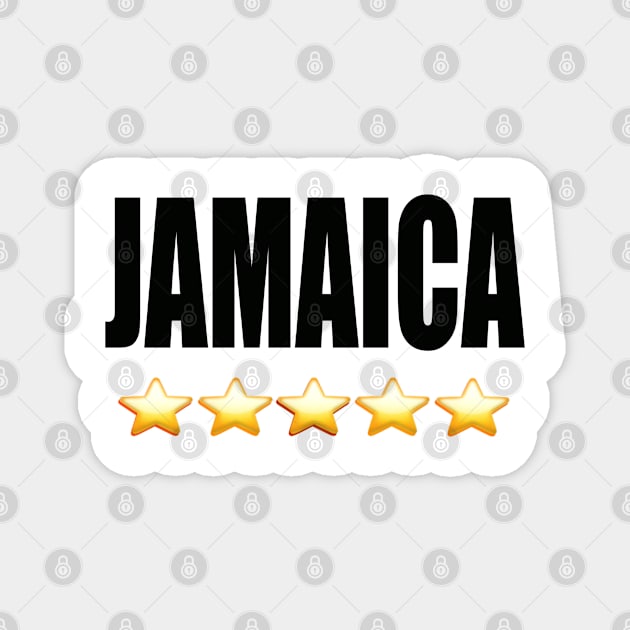 Jamaican five star rating Reggae Rasta Jamaica Magnet by Artonmytee