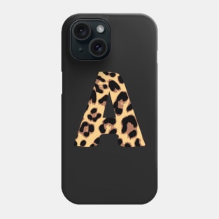 Cheetah initial letter A Phone Case