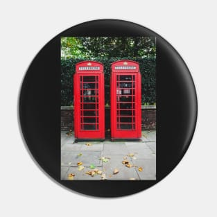 Telephone boxes, London England, UK Pin