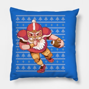 Santa football Christmas funny gift Pillow