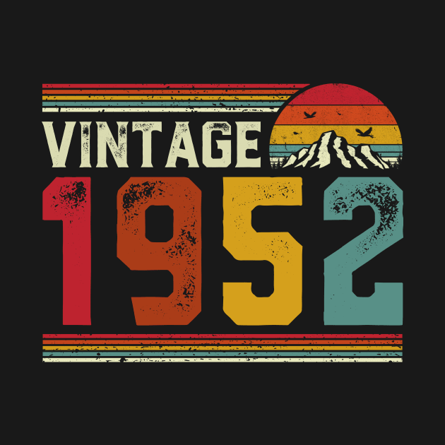 Vintage 1952 Birthday Gift Retro Style by Foatui
