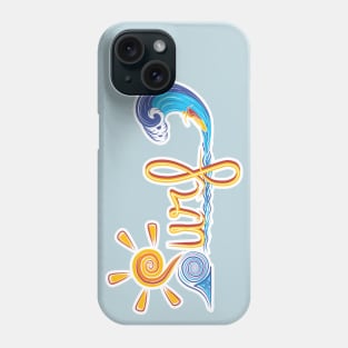 Surfing on high tide Phone Case